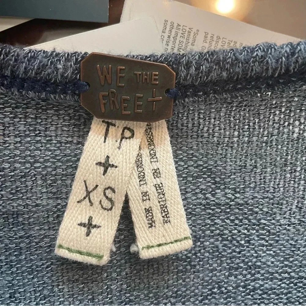 Free People Waffle Knit Henley Top - Picture 3 of 5